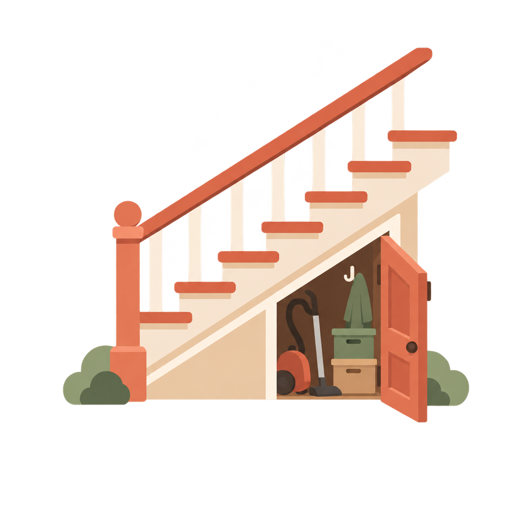 Under stairs open
