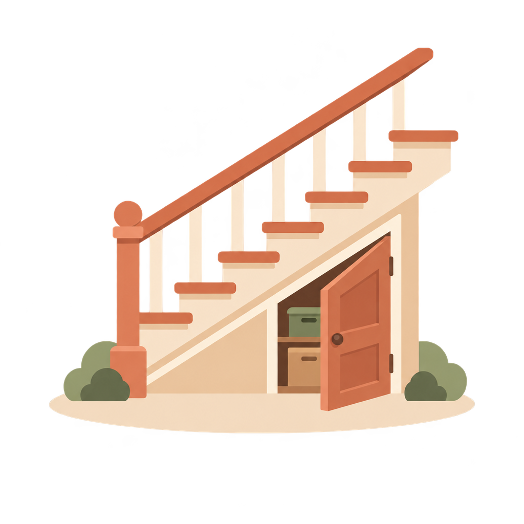 Under stairs